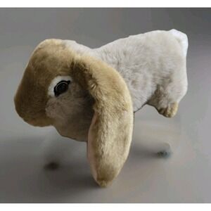 1989 Applause Bunny Realistic Plush Rabbit Tan Cream 20" Korea Vtg Remarkable